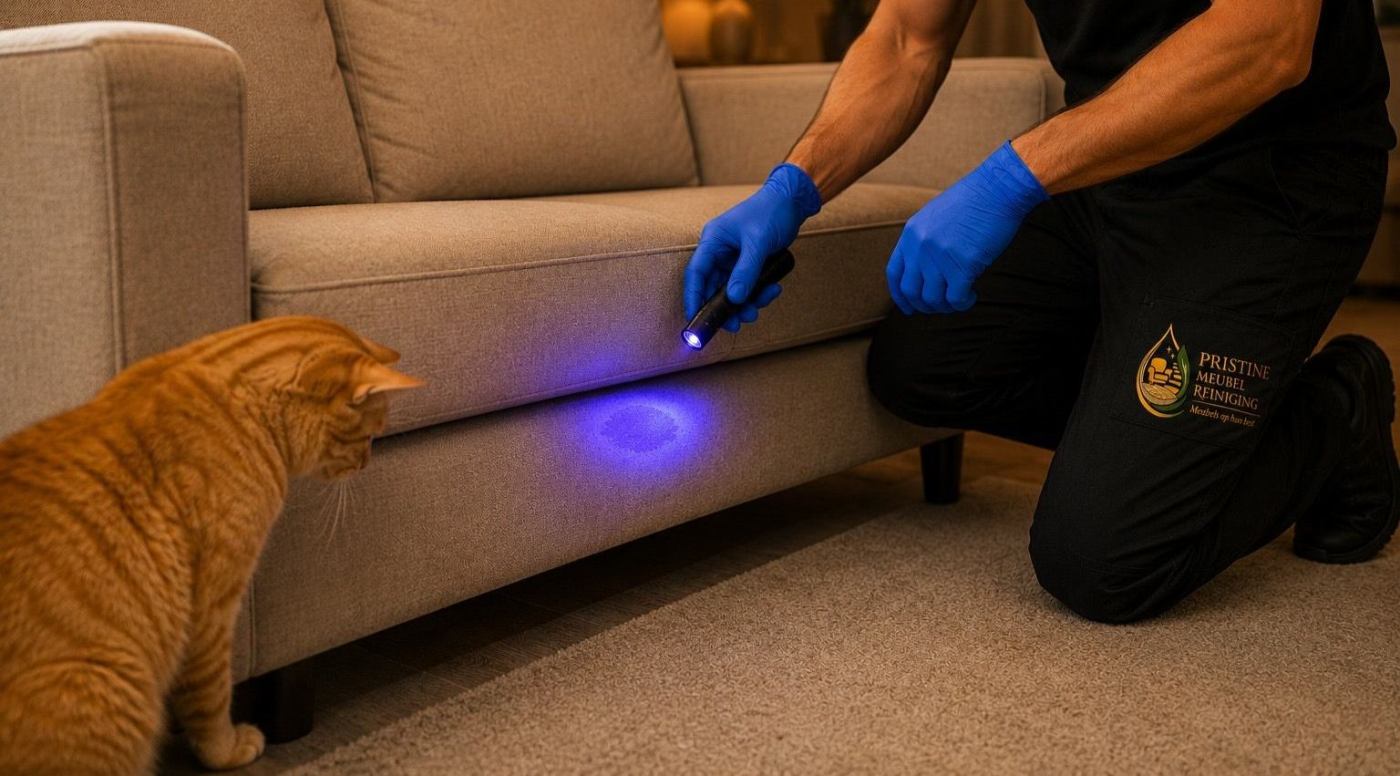 Urine opsporen met UV-lamp
